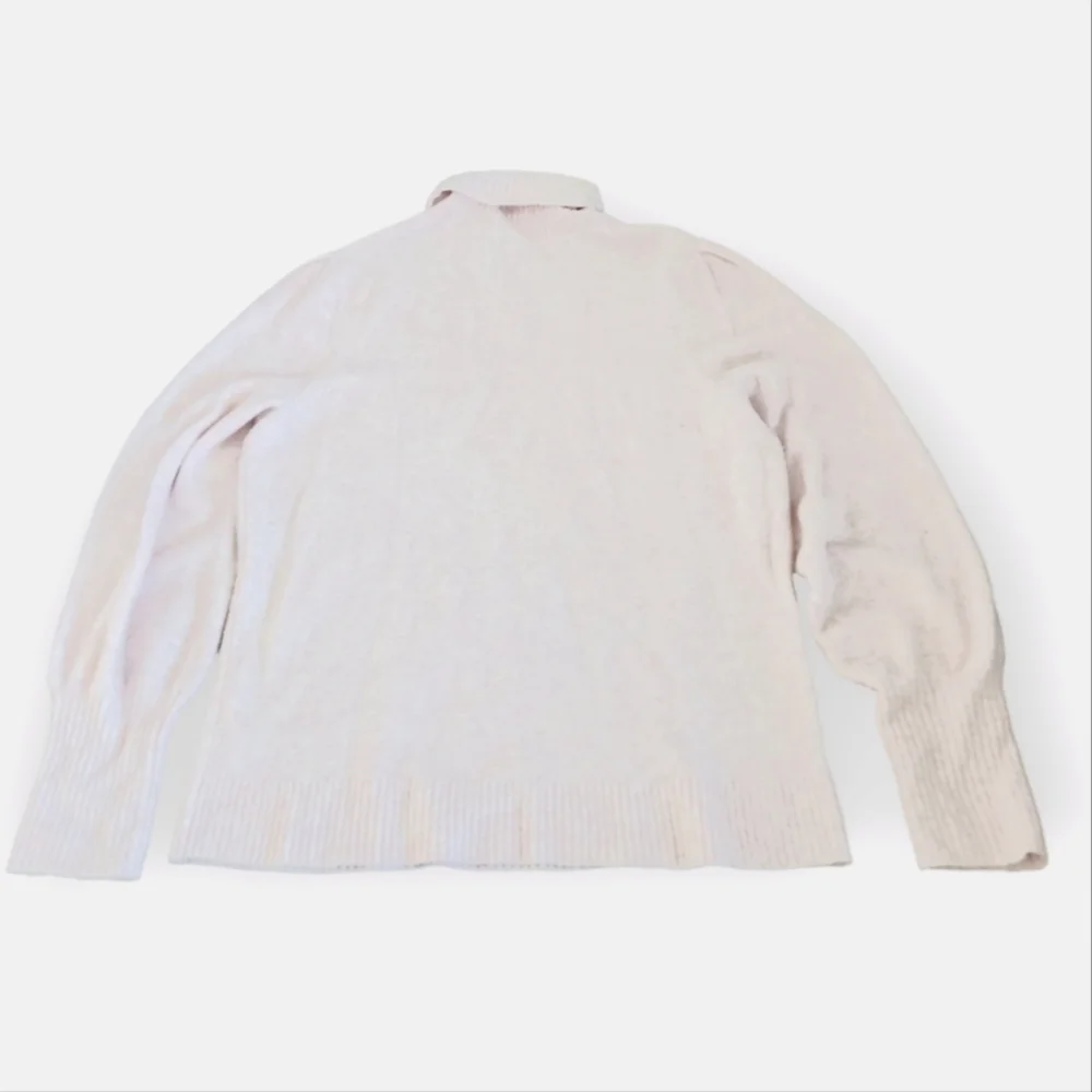 J.Crew Balloon Sleeve Heather Pink Turtleneck Sweater Large